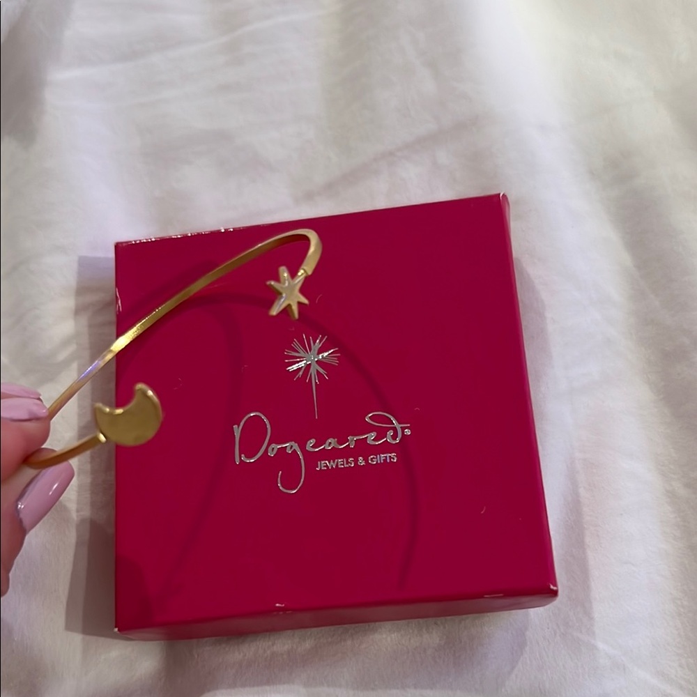Dogeared Gold Star and Moon Bracelet